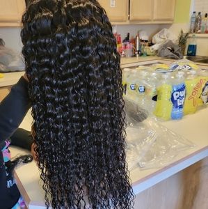 28inch deepwave human hair wig